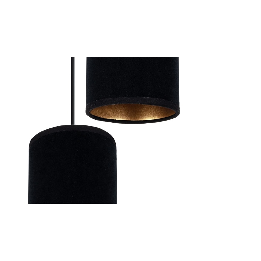 Chandelier on a string AVALO 3xE27/60W/230V d. 35 cm black