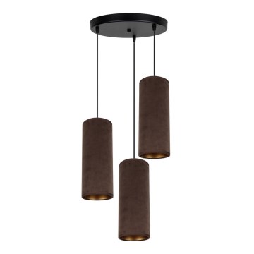 Chandelier on a string AVALO 3xE27/60W/230V d. 35 cm brown/copper