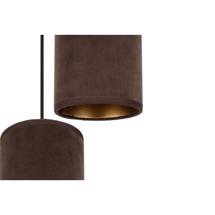 Chandelier on a string AVALO 3xE27/60W/230V d. 35 cm brown/copper