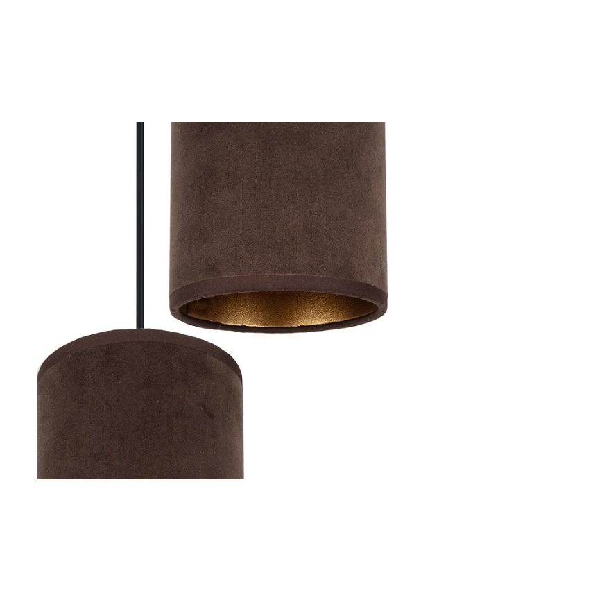 Chandelier on a string AVALO 3xE27/60W/230V d. 35 cm brown/copper