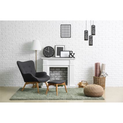 Chandelier on a string AVALO 3xE27/60W/230V d. 35 cm grey/black