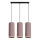 Chandelier on a string AVALO 3xE27/60W/230V pink/copper
