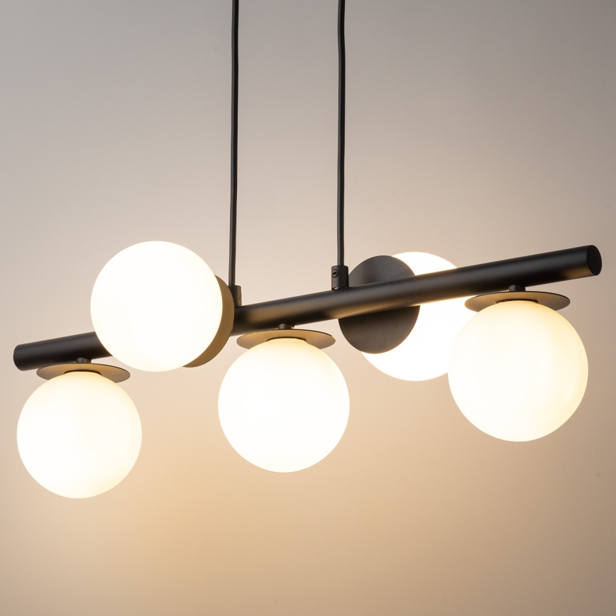 Chandelier on a string AVOLA 5xG9/12W/230V black