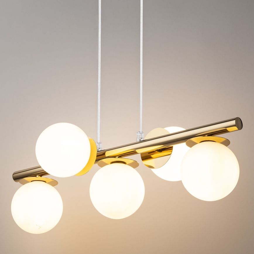 Chandelier on a string AVOLA 5xG9/12W/230V gold