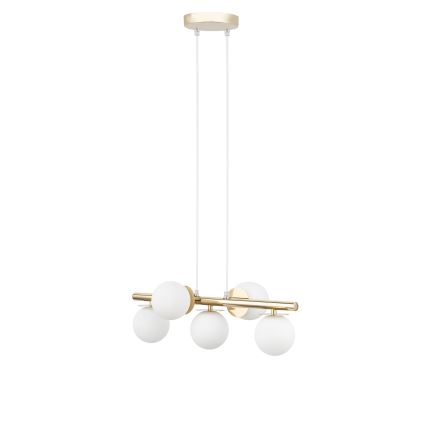 Chandelier on a string AVOLA 5xG9/12W/230V gold