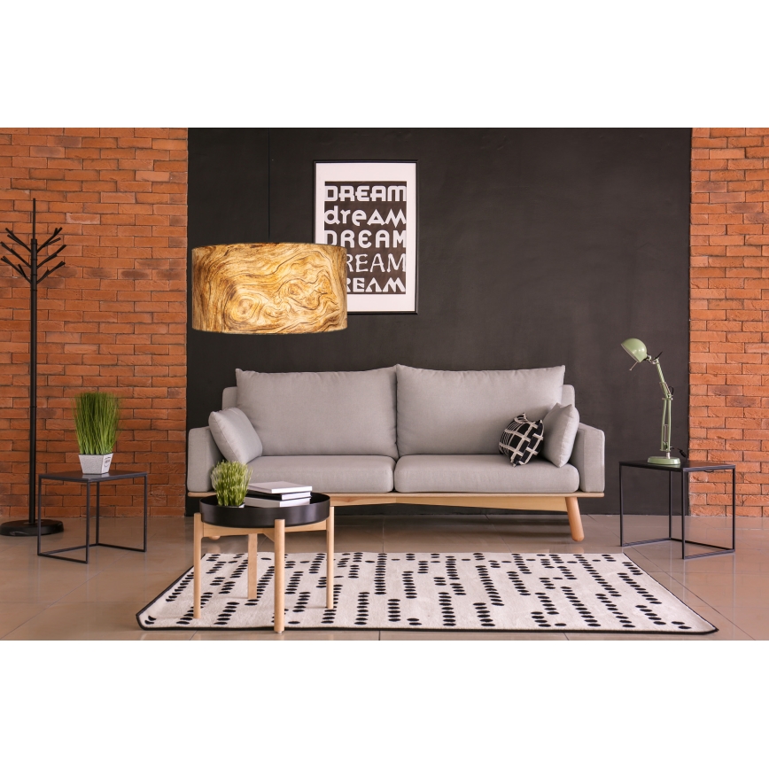 Chandelier on a string AXEL 1xE27/60W/230V beige/brown d. 40cm