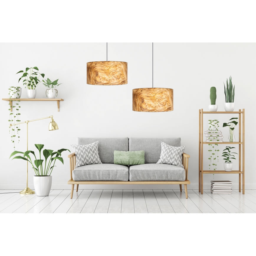Chandelier on a string AXEL 1xE27/60W/230V beige/brown d. 40cm