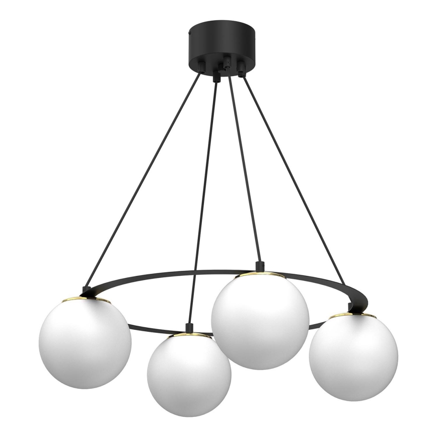 Chandelier on a string BALLO 4xE27/15W/230V black/white