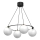 Chandelier on a string BALLO 4xE27/15W/230V black/white