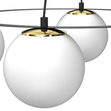 Chandelier on a string BALLO 4xE27/15W/230V black/white