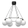 Chandelier on a string BALLO 6xE27/15W/230V black/white