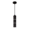 Chandelier on a string BAMBOO 1xGU10/10W/230V black