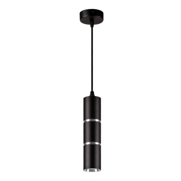 Chandelier on a string BAMBOO 1xGU10/10W/230V black