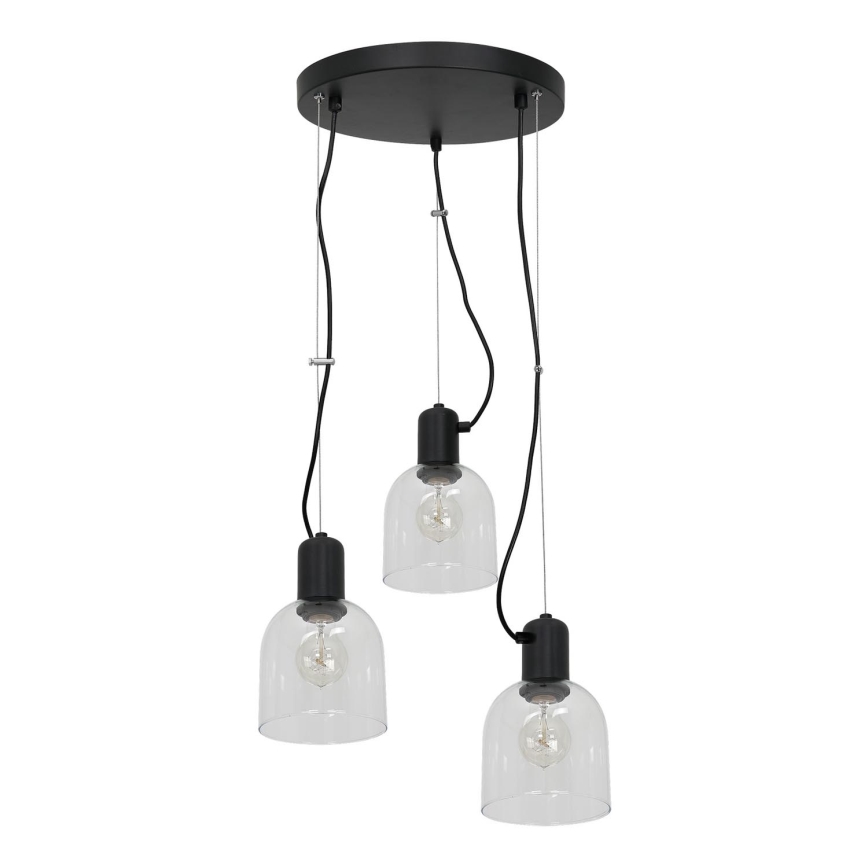 Chandelier on a string BANCO 3xE27/15W/230V