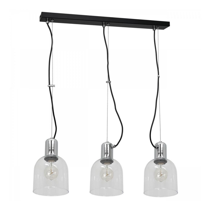 Chandelier on a string BANCO 3xE27/60W/230V clear