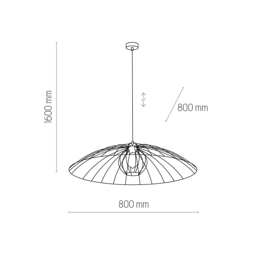 Chandelier on a string BARBELLA 1xE27/60W/230V d. 80 cm