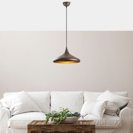 Chandelier on a string BAREK 1xE27/40W/230V grey
