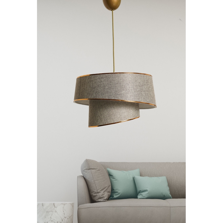 Chandelier on a string BARETTE 1xE27/60W/230V grey