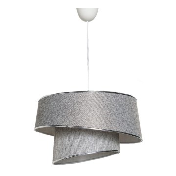 Chandelier on a string BARETTE 1xE27/60W/230V silver/shiny chrome