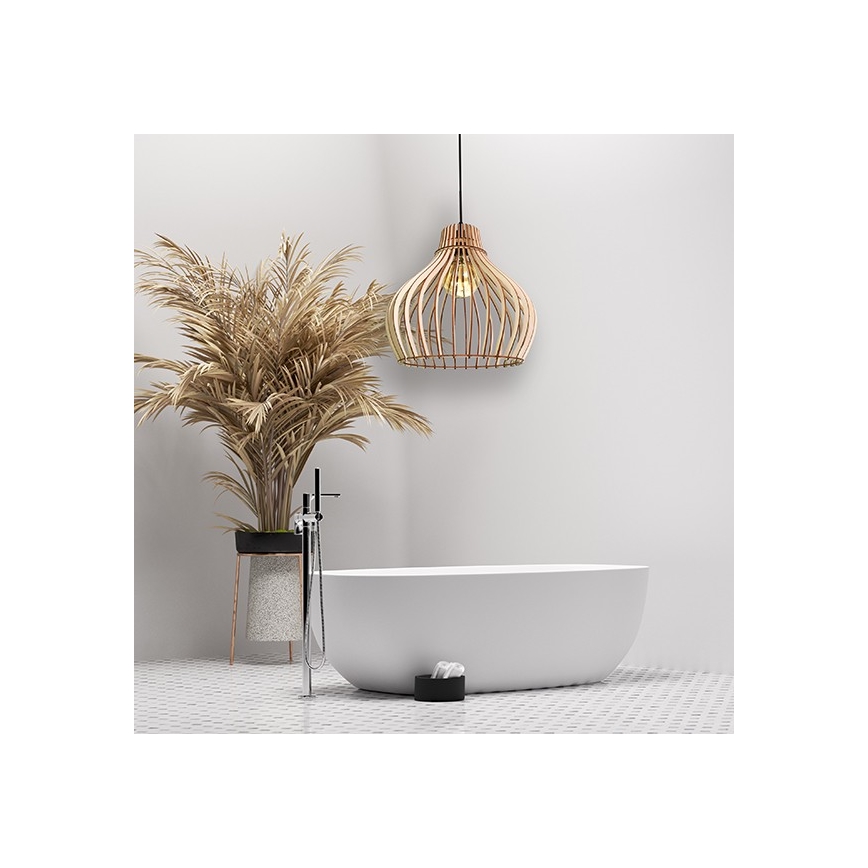 Chandelier on a string BARREL 1xE27/24W/230V diameter 38 cm