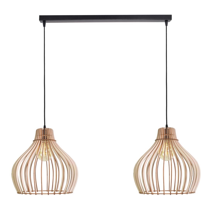 Chandelier on a string BARREL 2xE27/24W/230V