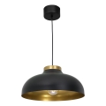 Chandelier on a string BASCA 1xE27/60W/230V black/golden