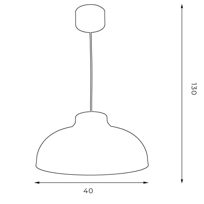 Chandelier on a string BASCA 1xE27/60W/230V black/golden