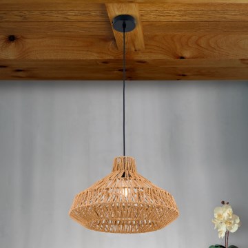 Chandelier on a string BASKET 1xE27/40W/230V d. 40 cm hemp