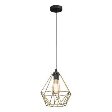 Chandelier on a string BASKET 1xE27/60W/230V d. 25 cm gold