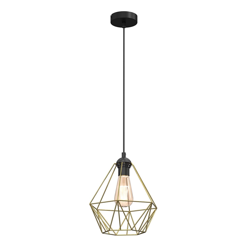 Chandelier on a string BASKET 1xE27/60W/230V d. 25 cm gold