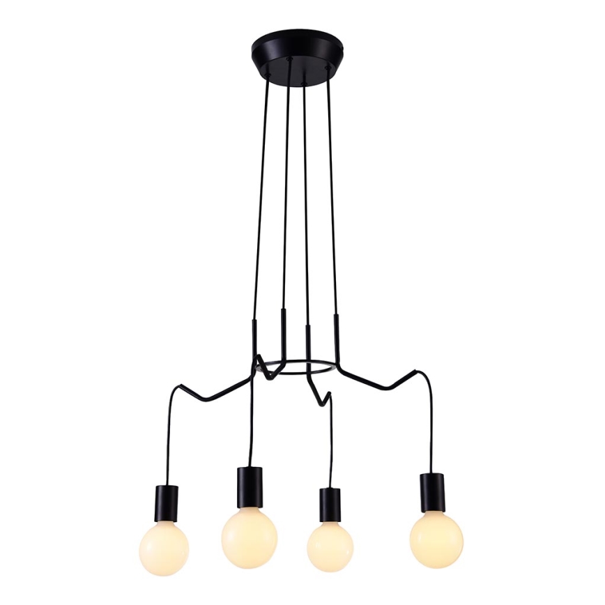 Chandelier on a string BASSO 4xE27/40W/230V black