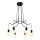 Chandelier on a string BASSO 6xE27/40W/230V black