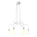 Chandelier on a string BASSO 6xE27/40W/230V white