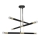 Chandelier on a string BASTONE 6xE14/40W/230V black/golden