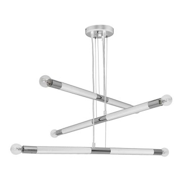 Chandelier on a string BASTONE WHITE 6xE14/40W/230V