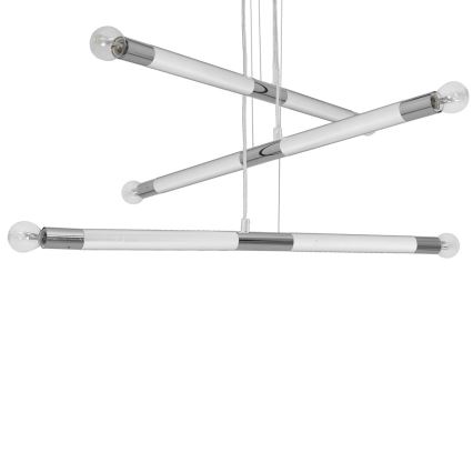 Chandelier on a string BASTONE WHITE 6xE14/40W/230V