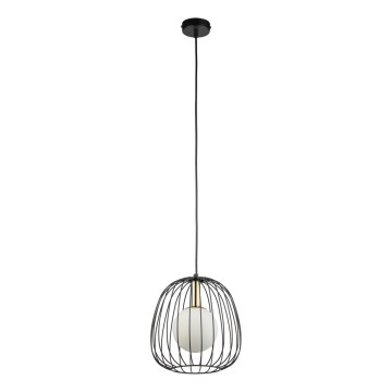 Chandelier on a string BELL 1xG9/12W/230V d. 24 cm black/gold