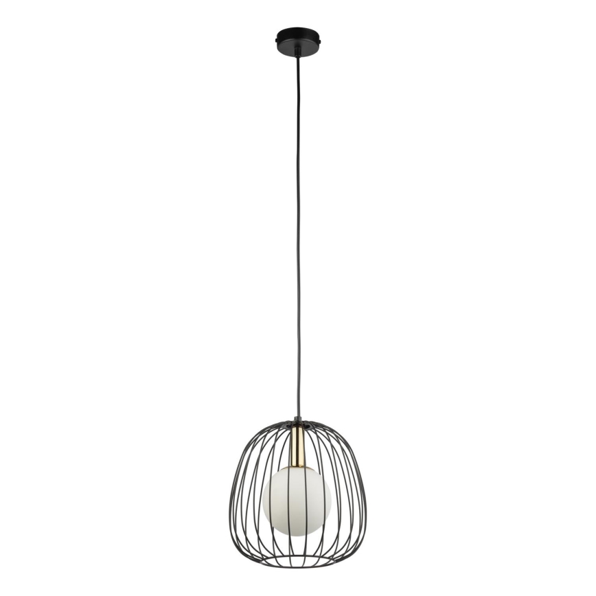 Chandelier on a string BELL 1xG9/12W/230V d. 24 cm black/gold