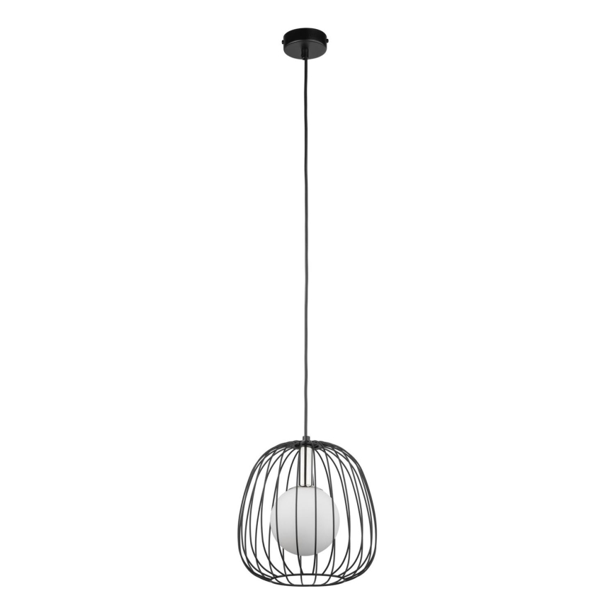Chandelier on a string BELL 1xG9/12W/230V d. 24 cm black/shiny chrome