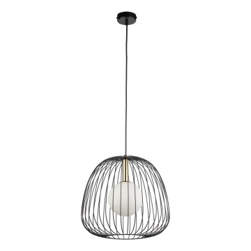 Chandelier on a string BELL 1xG9/12W/230V d. 33 cm black/gold