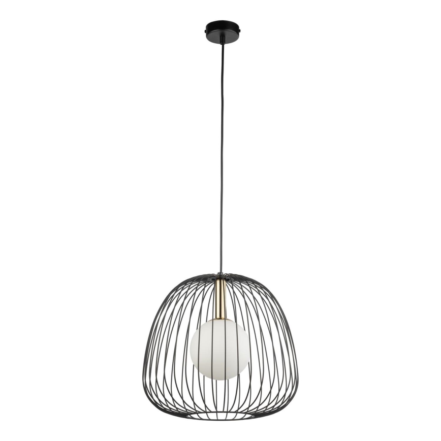 Chandelier on a string BELL 1xG9/12W/230V d. 33 cm black/gold