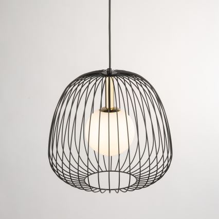 Chandelier on a string BELL 1xG9/12W/230V d. 33 cm black/gold
