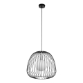 Chandelier on a string BELL 1xG9/12W/230V d. 33 cm black/shiny chrome