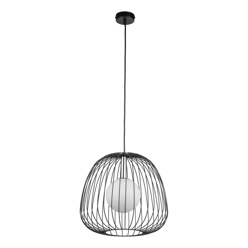 Chandelier on a string BELL 1xG9/12W/230V d. 33 cm black/shiny chrome