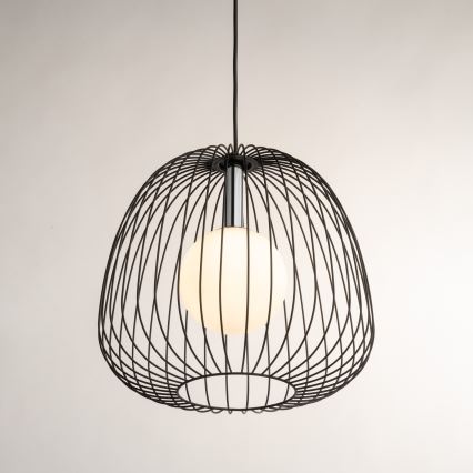 Chandelier on a string BELL 1xG9/12W/230V d. 33 cm black/shiny chrome
