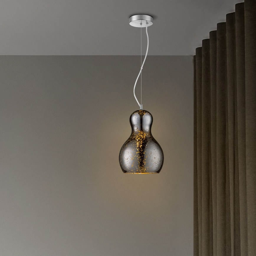 Chandelier on a string BELLO 1xE27/40W/230V d. 21 cm chrome