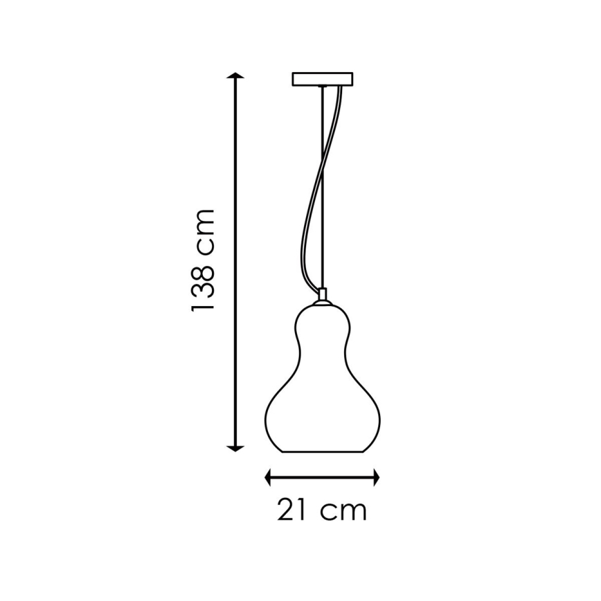 Chandelier on a string BELLO 1xE27/40W/230V d. 21 cm chrome