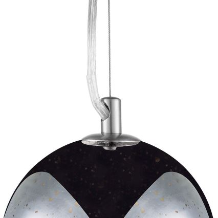 Chandelier on a string BELLO 1xE27/60W/230V d. 30 cm chrome
