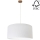 Chandelier on a string BENITA 1xE27/40W/230V white/oak – FSC certified