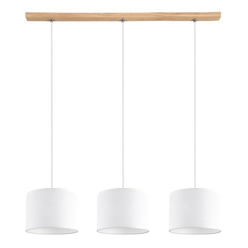 Chandelier on a string BENITA 3xE27/40W/230V white/oak